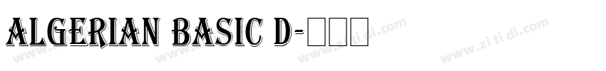 ALGERIAN BASIC D字体转换